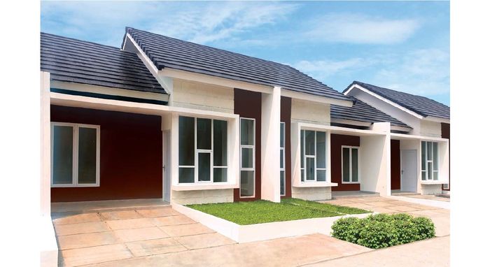 foto tampak rumah tipe CASABLANCA LAMUDI 36/78 (JUNI 22) perumahan PANJIBUWONO RESIDENCE