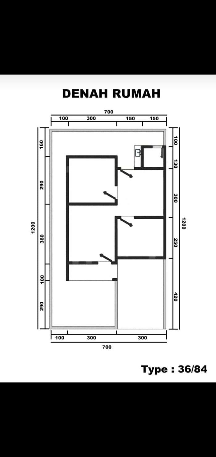 foto denah rumah tipe 36/84 perumahan GRIYA CEMERLANG RESIDENCE