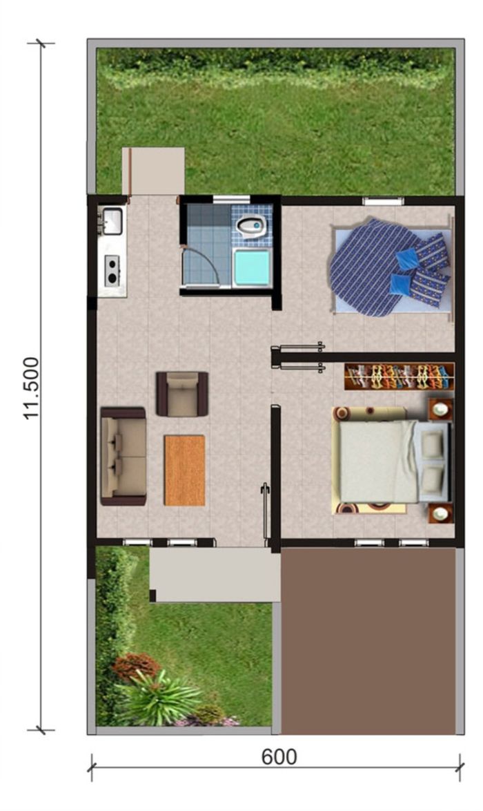 foto denah rumah tipe 32/69 perumahan PERUMAHAN LAGUNA RESIDENCE