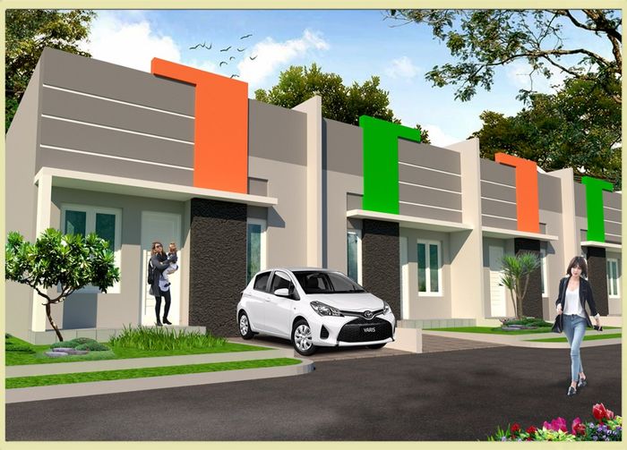 foto tampak rumah tipe 36/72 perumahan PERUMAHAN LAGUNA RESIDENCE