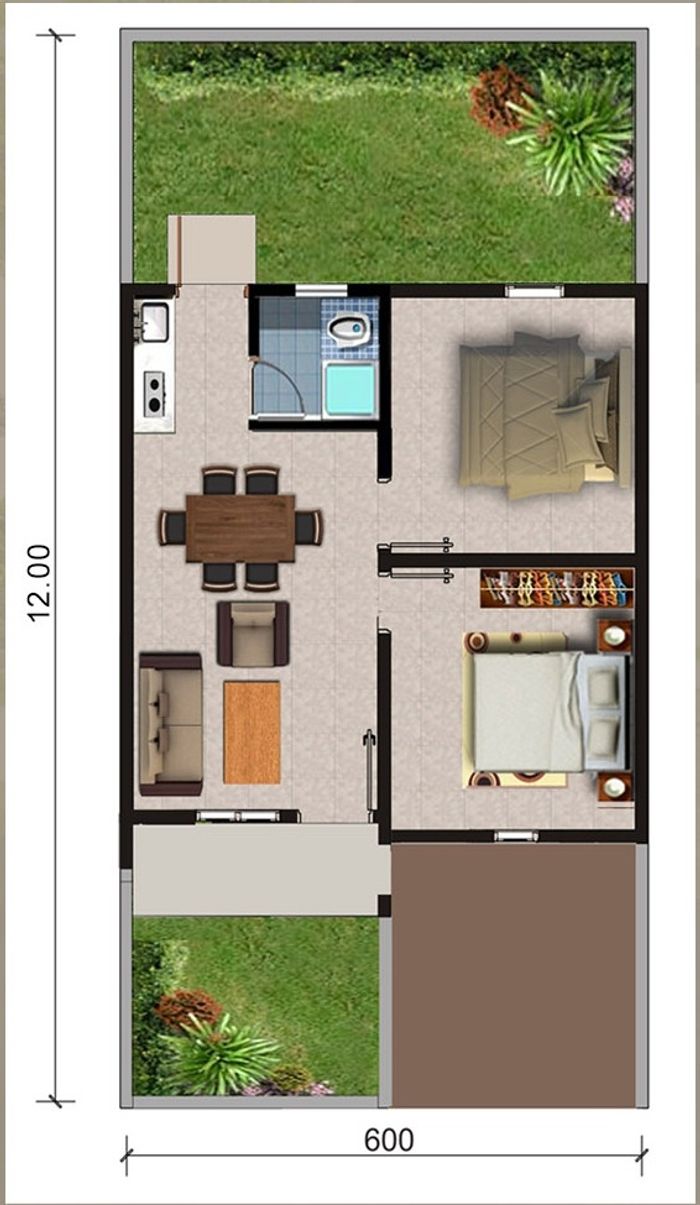 foto denah rumah tipe 36/72 perumahan PERUMAHAN LAGUNA RESIDENCE