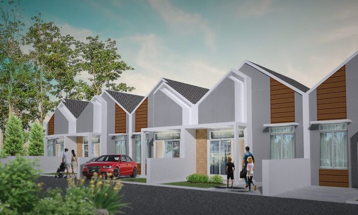 foto tampak rumah tipe 45/84 perumahan Grand Sutera Sukaraja