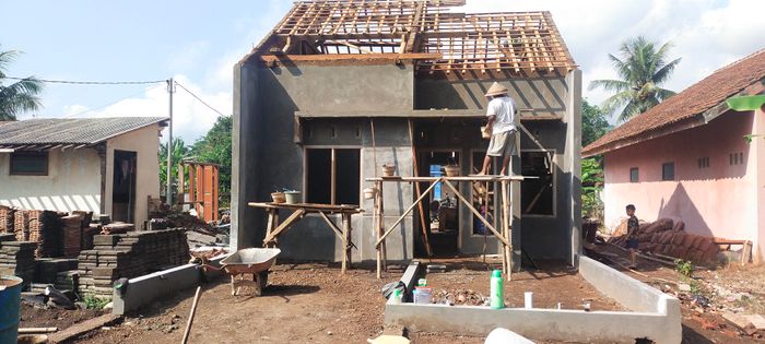 foto tampak rumah tipe 36/72 perumahan KHANZA RESIDANCE