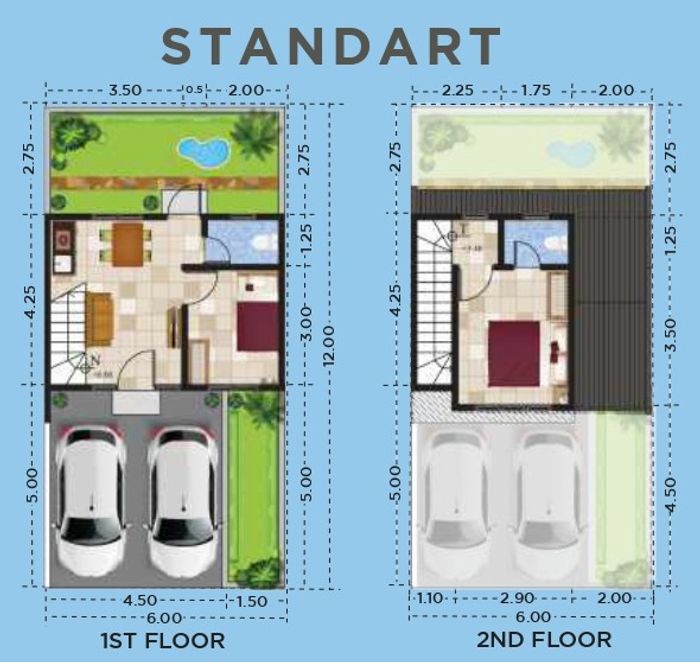 foto denah rumah tipe 34/40 perumahan TAMAN PONDOK LEGI / PT. KARYA MAKMUR