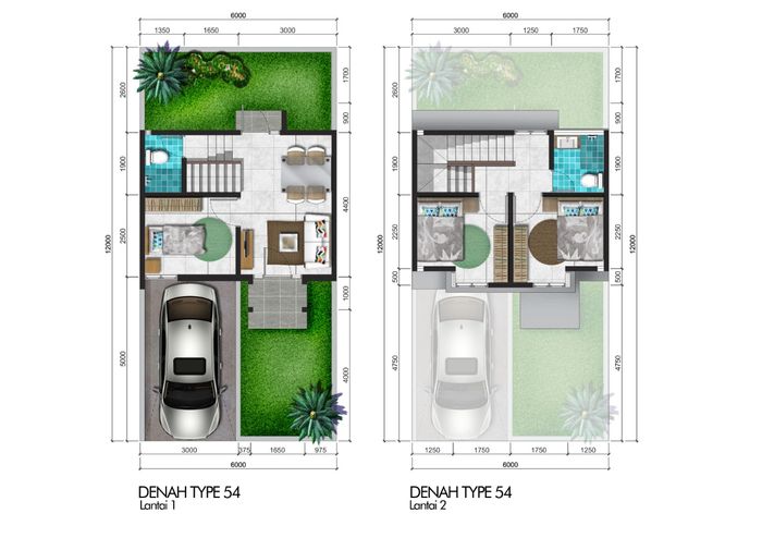 foto denah rumah tipe BOULEVARD perumahan The Boulevard Taman Pondok Jati