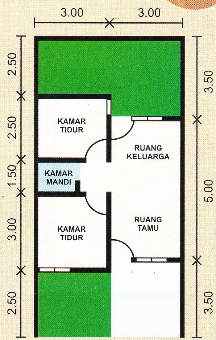 foto denah rumah tipe 36 subsidi perumahan Anugrah Sambirejo Asri