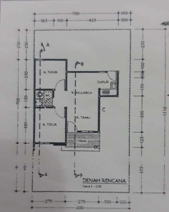 foto denah rumah tipe RSH 36 perumahan MUTIA RESIDENCE