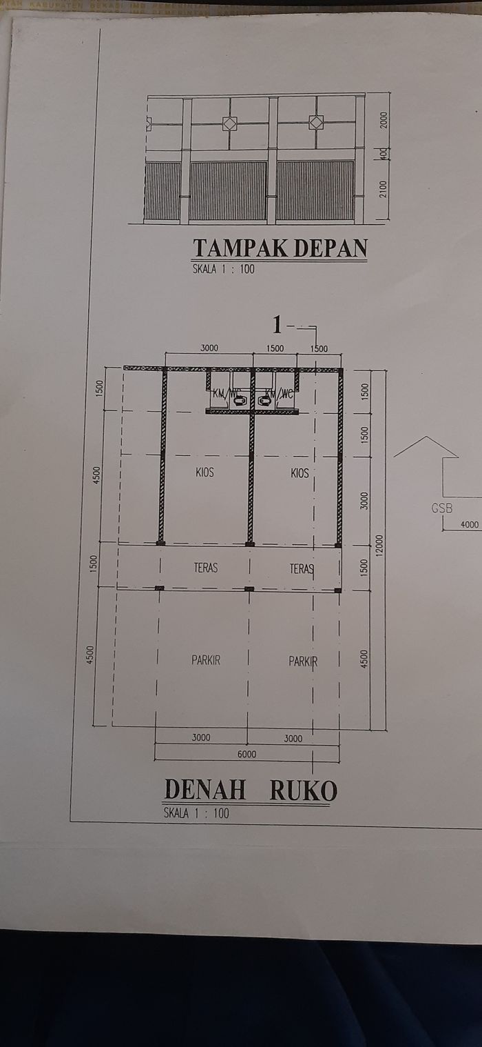 foto denah rumah tipe RUKO perumahan Griya Hegar Asri