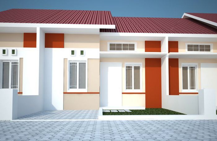 foto tampak rumah tipe 36 perumahan Villasmas Polewali Mandar