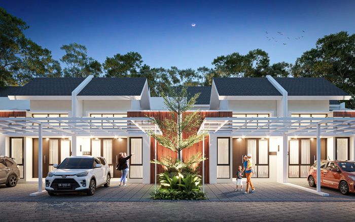 foto tampak rumah tipe CHANDRIA perumahan FAMILIA URBAN 1
