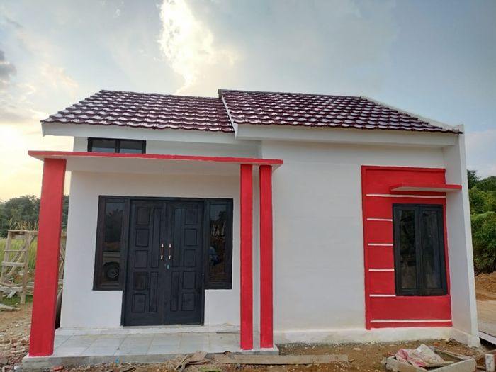 foto tampak rumah tipe subsidi perumahan Anugerah Laskar Aur Gading