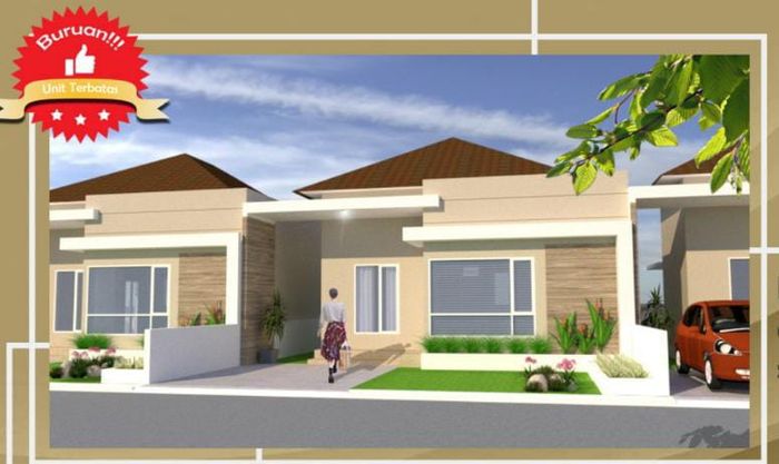 foto tampak rumah tipe 45 perumahan Kapau sari residence "Komplek Magnolia"