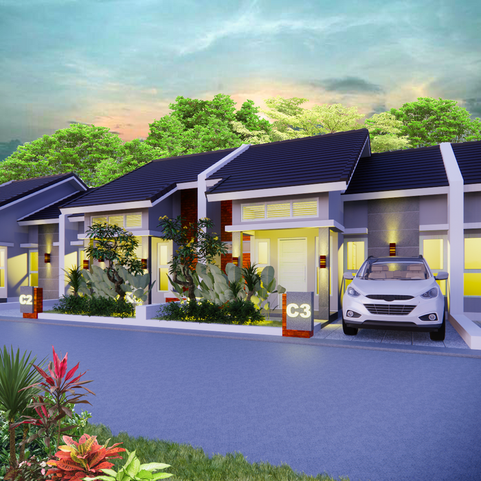 foto tampak rumah tipe 45/84 Komersil perumahan Cibenda Residence