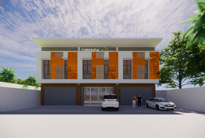 foto tampak rumah tipe Ruko 2 Lantai perumahan Cibenda Residence