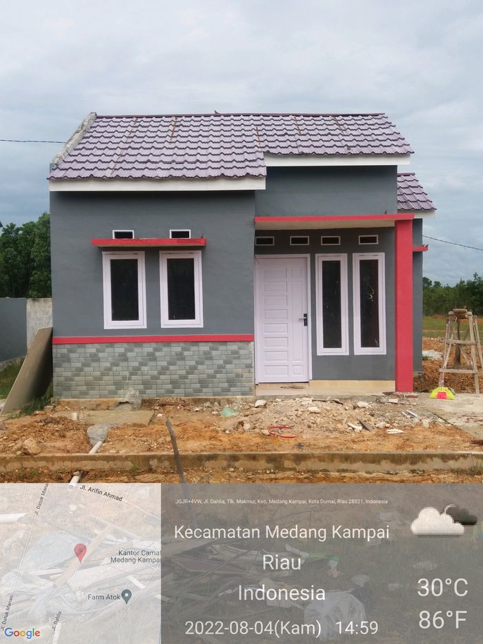 foto tampak rumah tipe 36 perumahan Dumai Cahaya Abadi