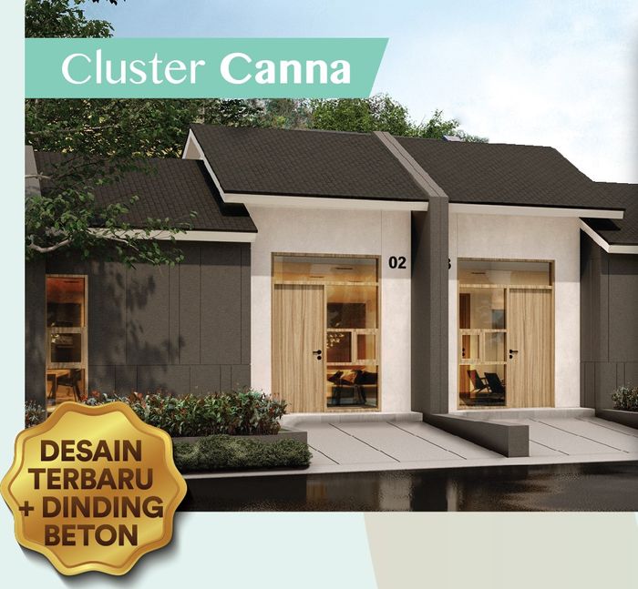 foto tampak rumah tipe CANNA perumahan KEANDRA PARK