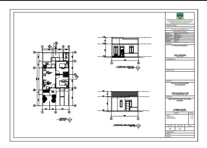 foto denah rumah tipe 36 perumahan Perumahan bontocinde residence land