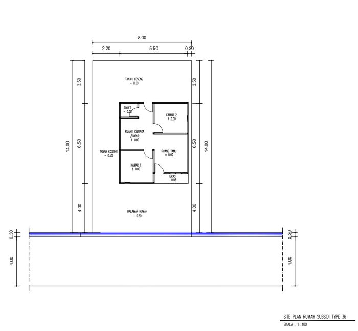 foto denah rumah tipe Subsidi 36 perumahan DAMARA RESIDENCE 2 TAHAP II