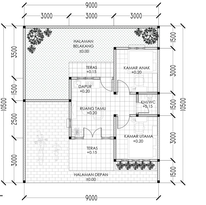 foto denah rumah tipe 36 perumahan HALRA RESIDENCE