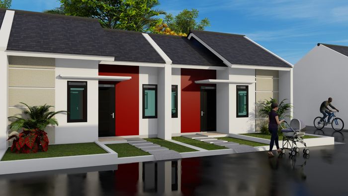 foto tampak rumah tipe 30 perumahan VILL GARDEN MEKARSARI TAHAP 2
