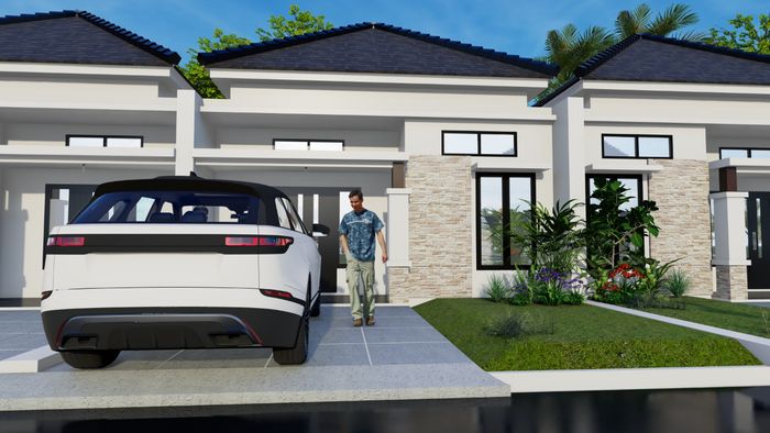 foto tampak rumah tipe 60 perumahan VILL GARDEN MEKARSARI TAHAP 2