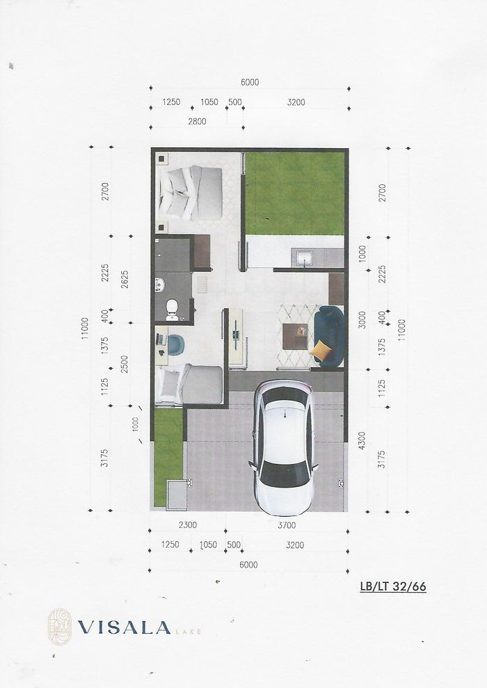 foto denah rumah tipe VISALA perumahan GRAND RESIDENCE CITY