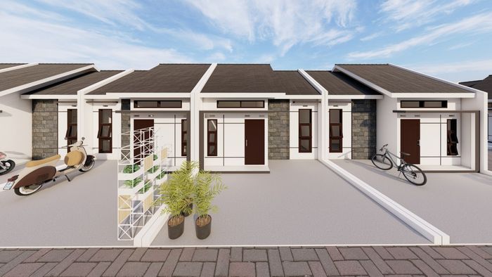 foto tampak rumah tipe 30 perumahan BMW Pandan Wilis