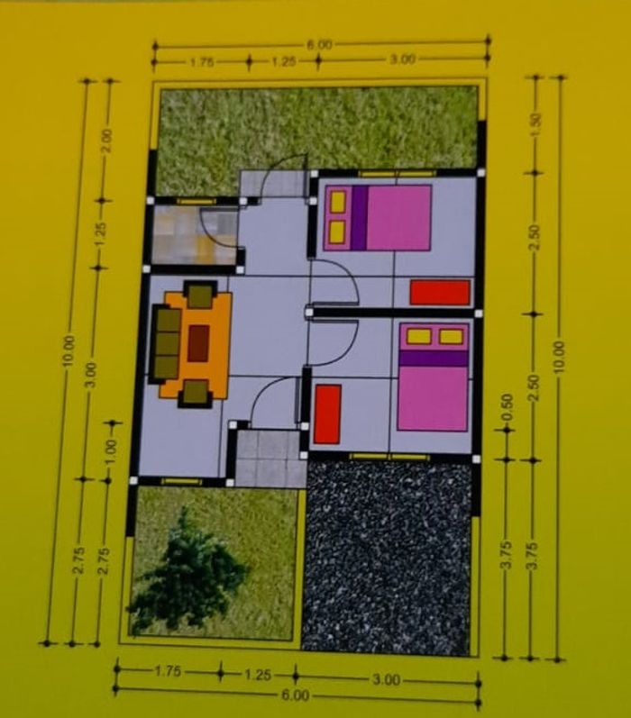foto denah rumah tipe 30 perumahan BUKIT BINTANG