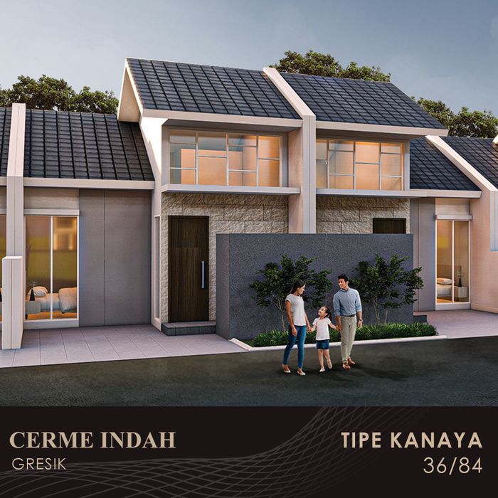 foto tampak rumah tipe Kanaya 36/84 Promo PPn perumahan Cerme Indah