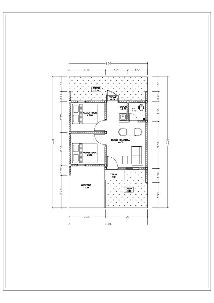 foto denah rumah tipe 31/60 perumahan Green Pesona Abadi 2