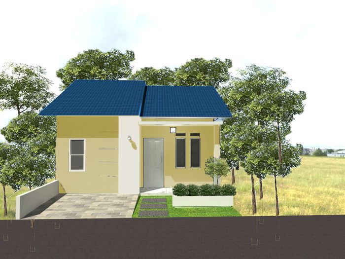 foto tampak rumah tipe 36 perumahan Manunggal Residence