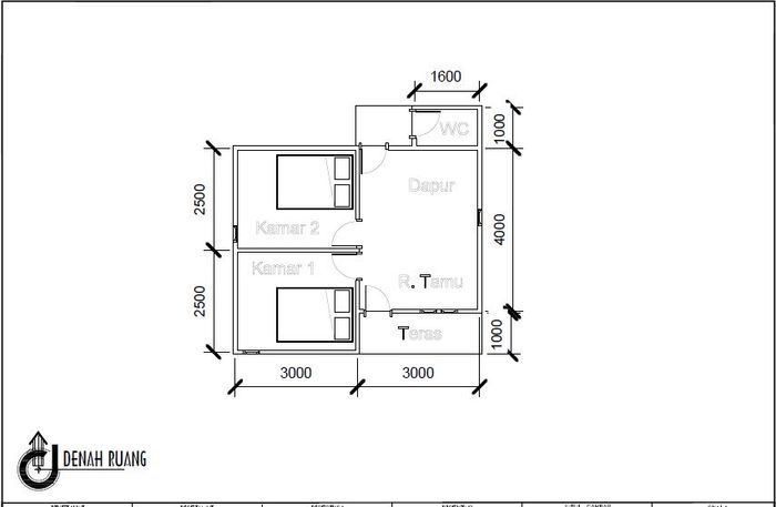 foto denah rumah tipe 36 perumahan Manunggal Residence