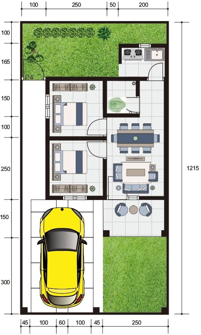 foto denah rumah tipe 30/60 perumahan Griya Panorama Asri (GPA-3)