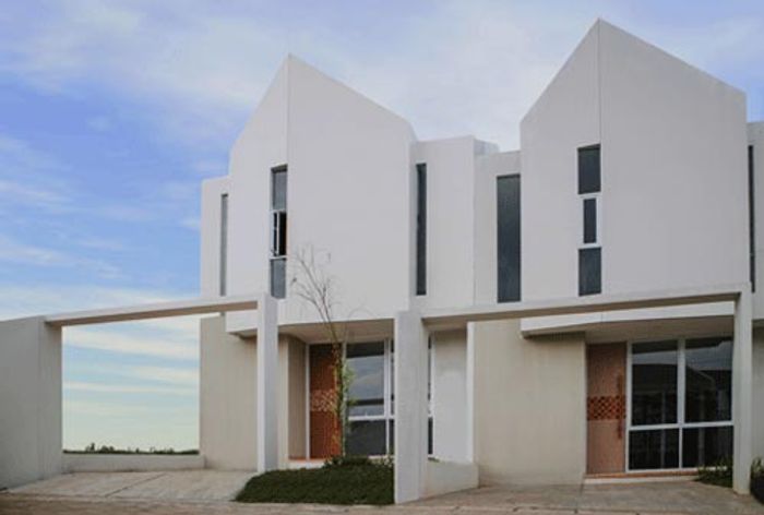 foto tampak rumah tipe 65 (692) Lt 147 perumahan Greenland Forest Hill