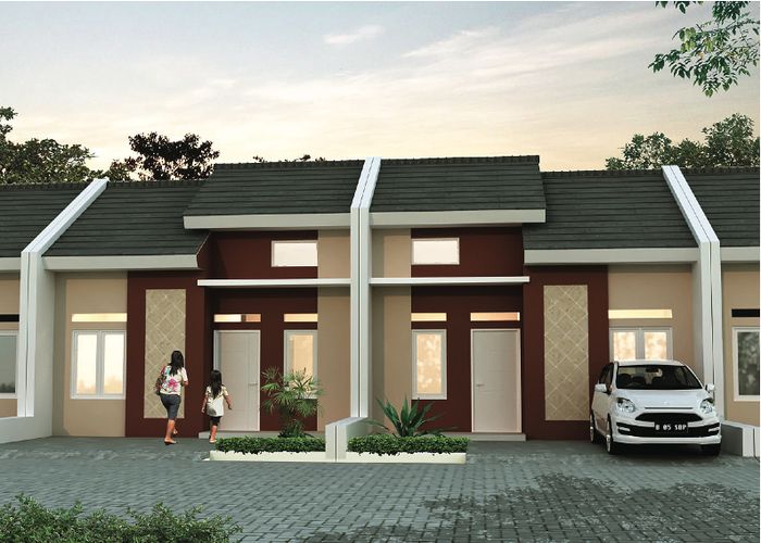 foto tampak rumah tipe KOMERSIL perumahan GREEN EMERALD CISOKA