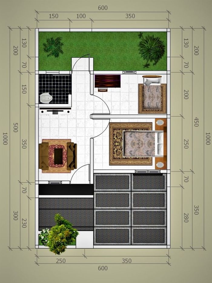 foto denah rumah tipe B7 perumahan KIARA GARDEN 2 (tahap 2)