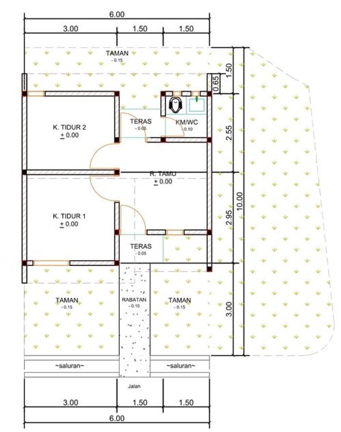 foto denah rumah tipe DB06-1 perumahan Taman Warnasari Indah II