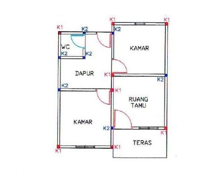 foto denah rumah tipe RUMAH SEDERHANA SEHAT perumahan GRIYA CAHAYA INDAH