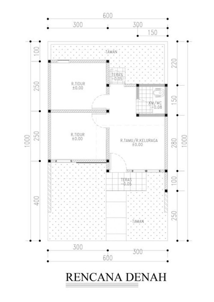 foto denah rumah tipe 30/60 (lama) perumahan Puri Ciseeng Lestari
