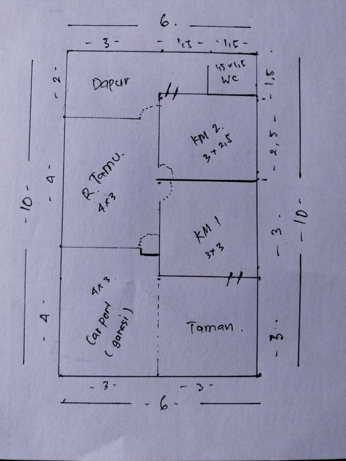 foto denah rumah tipe 36/60 perumahan SHIFA RESIDENCE 3
