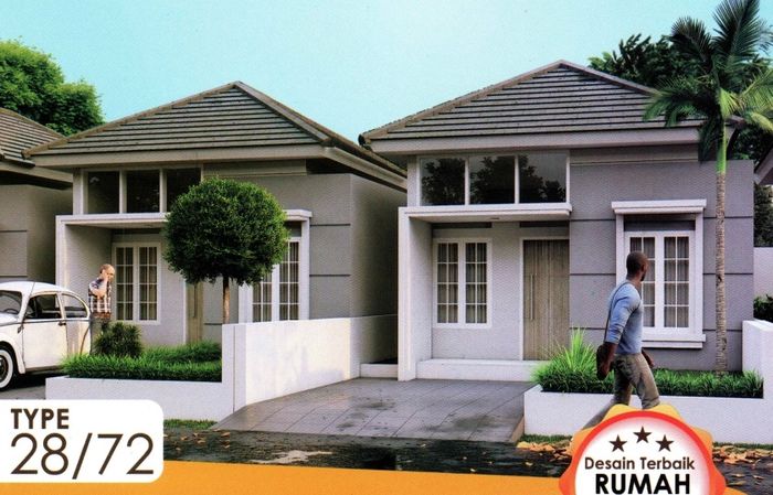 foto tampak rumah tipe 28/72 perumahan MUARA ANDARU