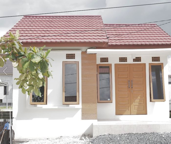 foto tampak rumah tipe 36 perumahan Borneo Lestari