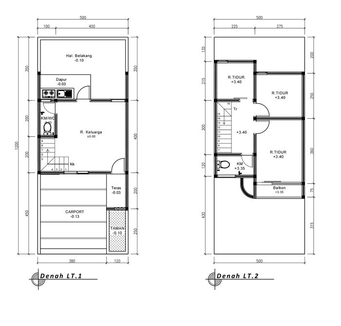 foto denah rumah tipe 54 Compact (548) perumahan G-Land Ciwastra Park