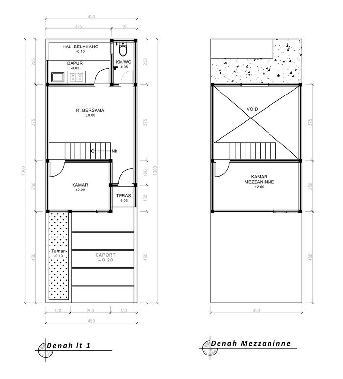 foto denah rumah tipe 42 Mezzanine (564) perumahan G-Land Ciwastra Park