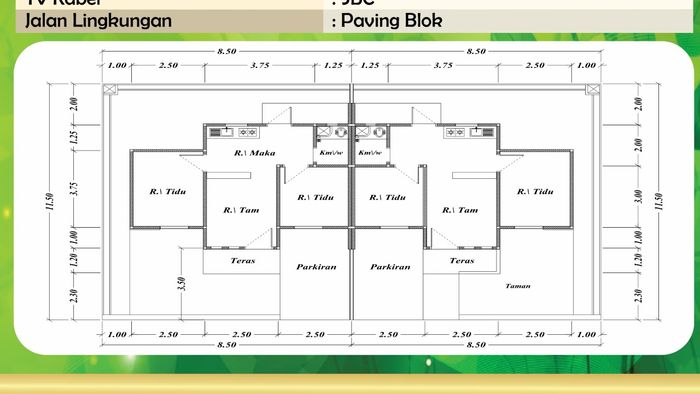 foto denah rumah tipe 36 perumahan Perumahan Villa Garuda Mas