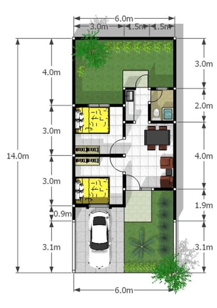 foto denah rumah tipe 36 perumahan Halim Residence 4