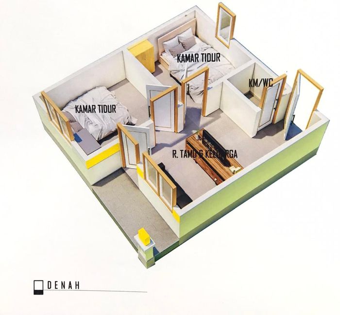 foto denah rumah tipe 36 perumahan PAMA TIRTA JAYA 4