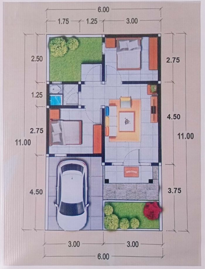 foto denah rumah tipe 36 perumahan Griya Rukita