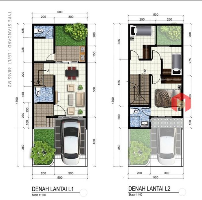 foto denah rumah tipe Standard perumahan RESIDENCE 28