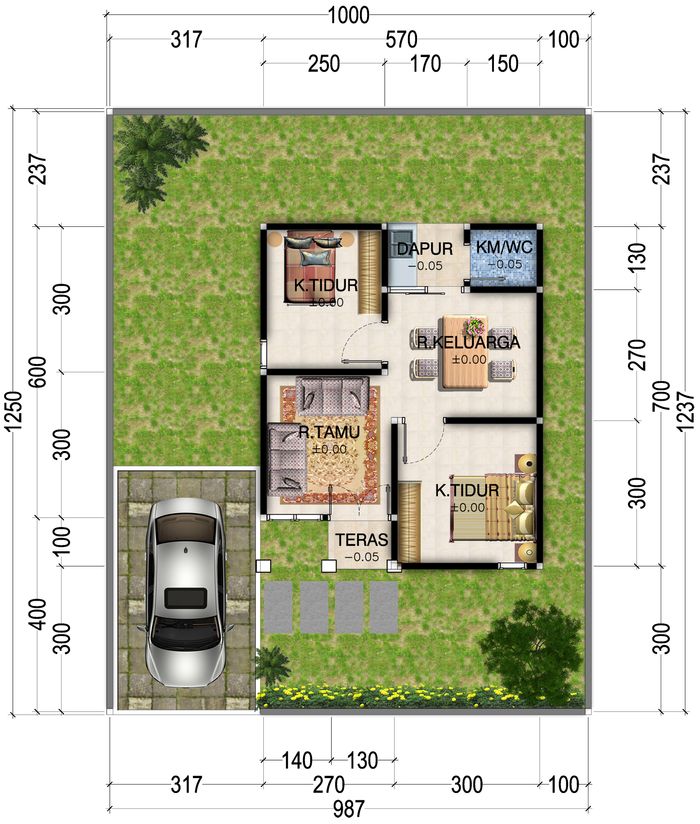foto denah rumah tipe 36 perumahan ASADEL RESIDENCE TAHAP IV